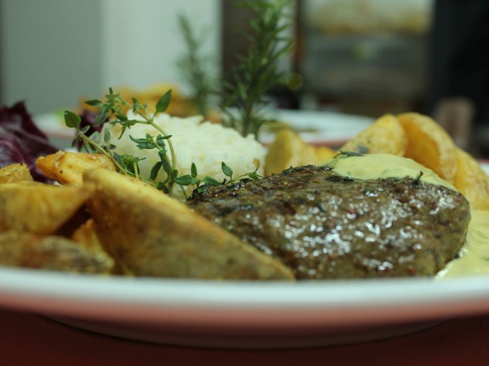 Beef flank and Cajun potatoes