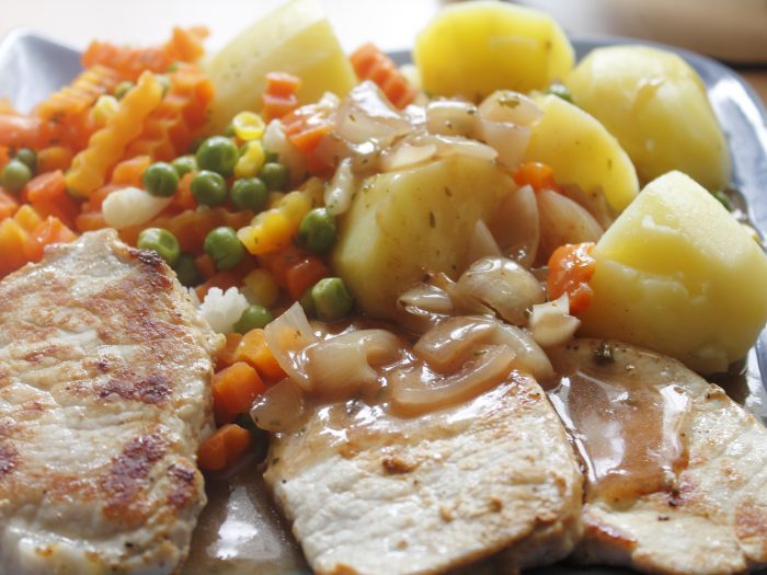 Veal stew carrots and potatoes