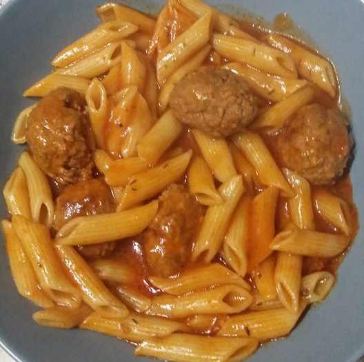 Pasta with meatball