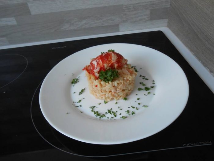 Risotto with lobster