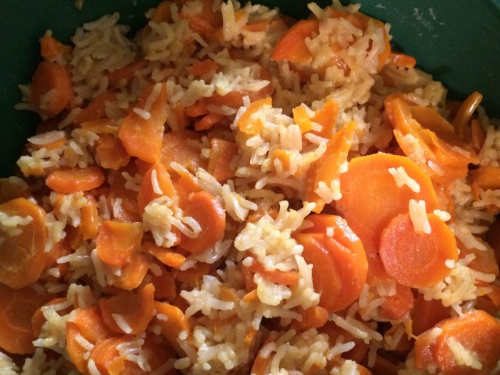 Rice with carrots and spices