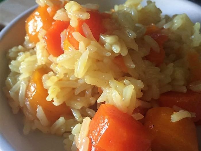 Rice with carrots and curry from Elodie