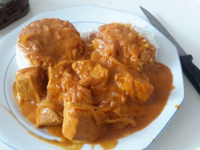 Fried pork curry