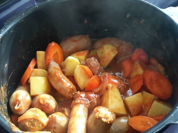 Rougay with sausages in a Nath Van style