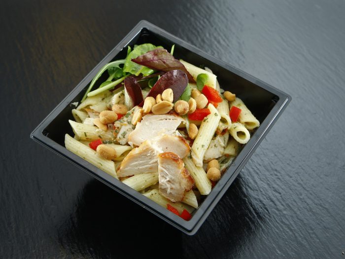 Pasta, chicken and peanut salad