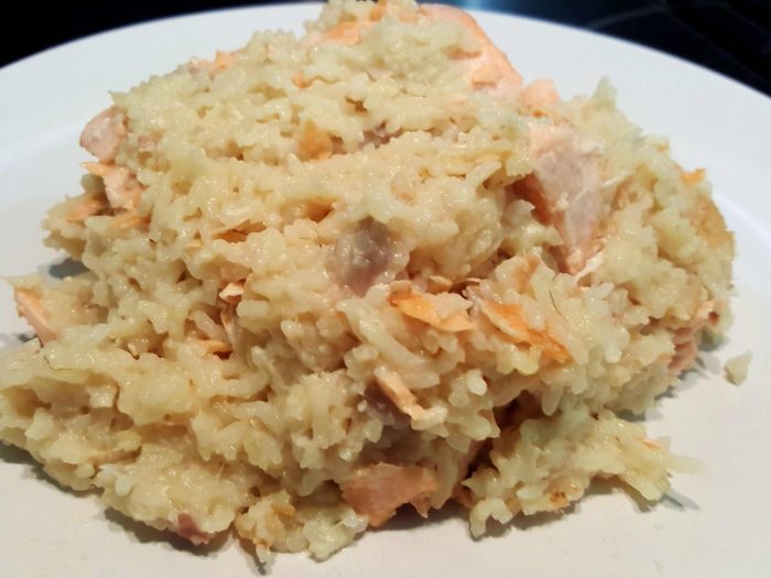 Salmon with rice